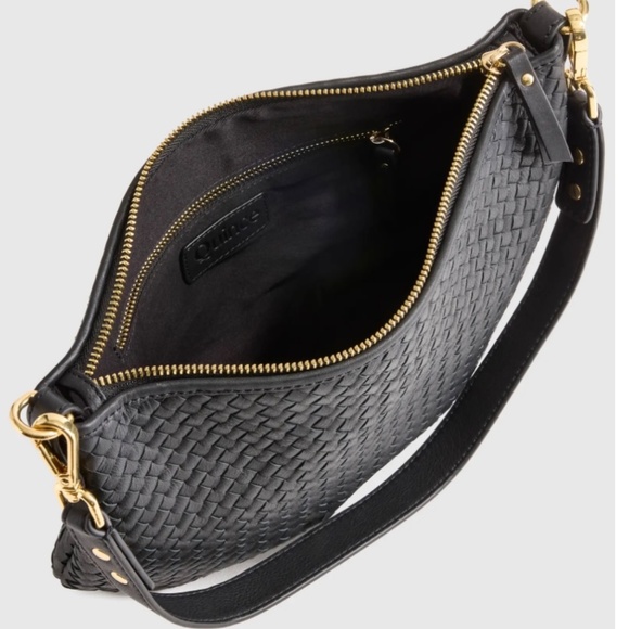 EUC Quince Italian Handwoven Leather Mini Shoulder bag in black - Picture 3 of 5